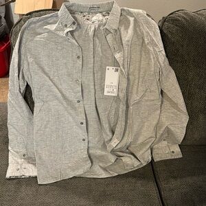Light Gray Cactus Man Button Down